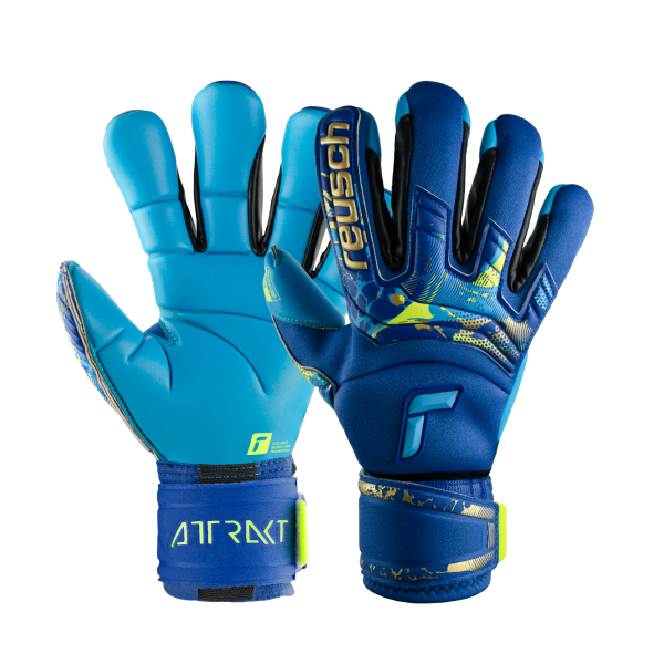 Reusch Attrakt Aqua Windproof Ortho-Tec 5370458 4433 blau gold 1
